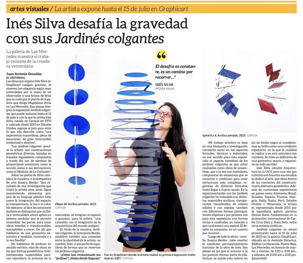 El Universal: Inés Silva desafía la gravedad con sus JardInés colgantes